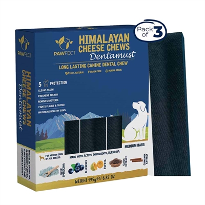 Pawfect Himalaya Dentamust Yaki Oste Ben med Blåbær MEDIUM 3 x 65g